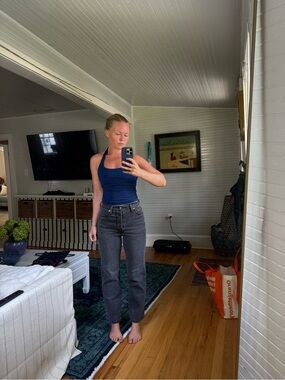 Levi's Women's Straight Jeans in Charcoal Black